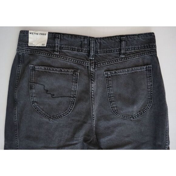 We The Free x FP OB2053239 Women's Sz 32 Black Aster Straight-Leg Jeans - Picture 8 of 14
